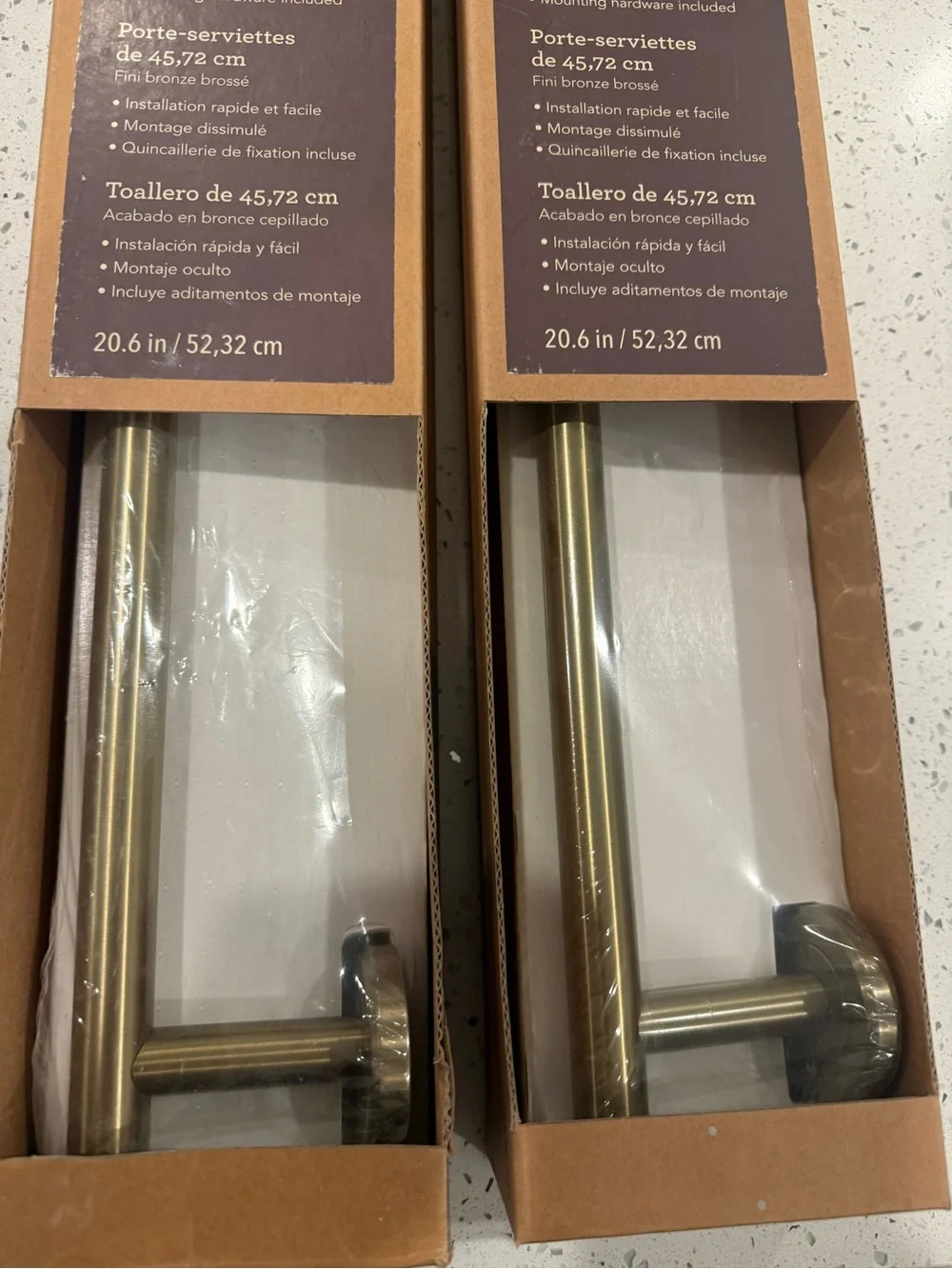 2 allen + roth Latitude 2 18-in Towel Bars Brushed Bronze Finish